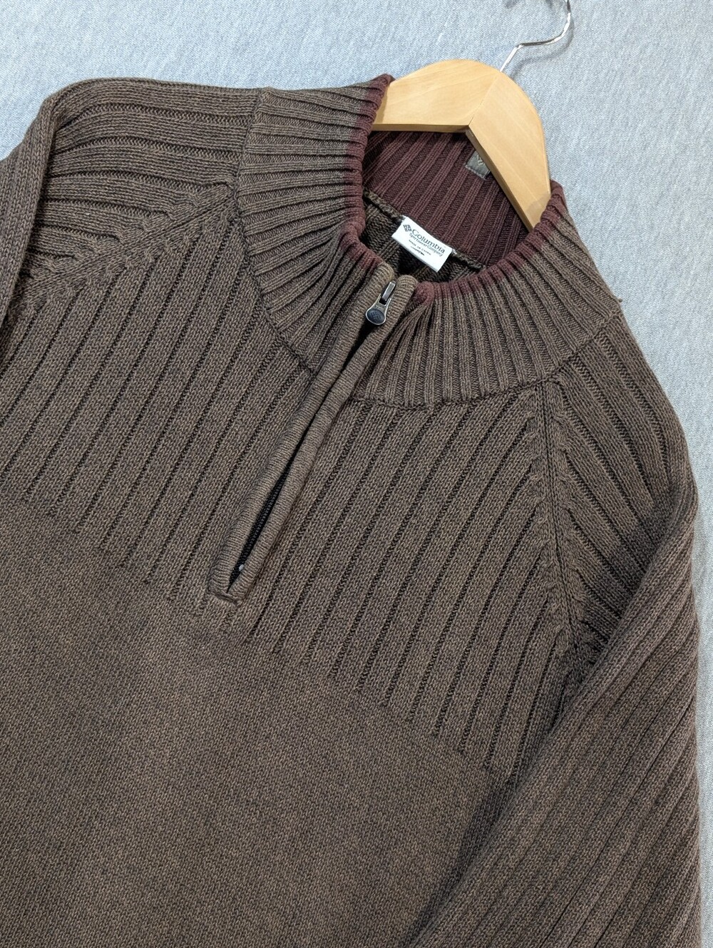 Columbia Sportwear Knit Pullover Sweater Men's XXL Brown